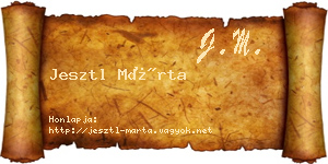 Jesztl Márta névjegykártya