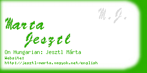 marta jesztl business card
