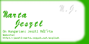 marta jesztl business card